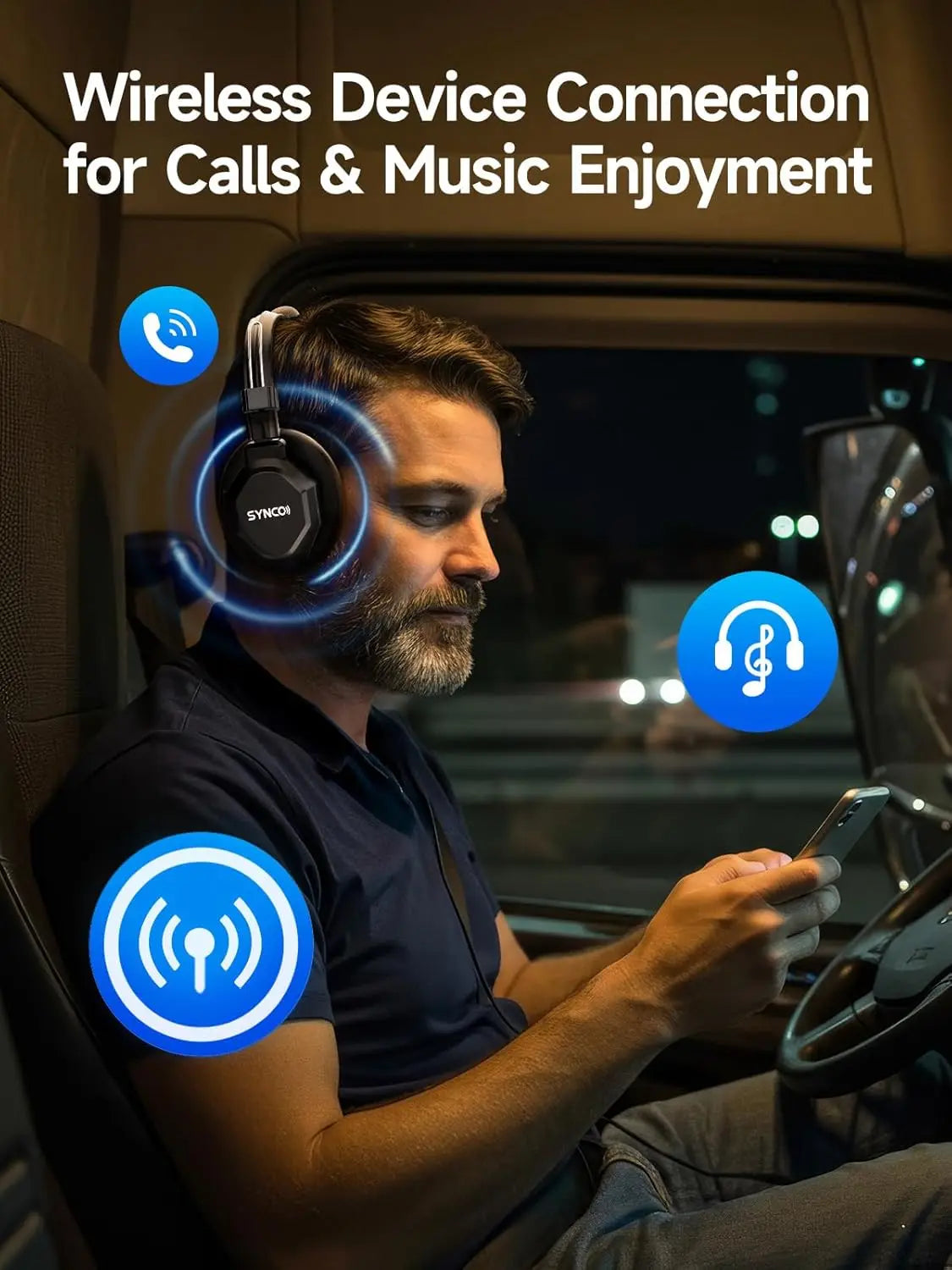 SYNCO XMAX2 Wireless Intercom Headset System For Two