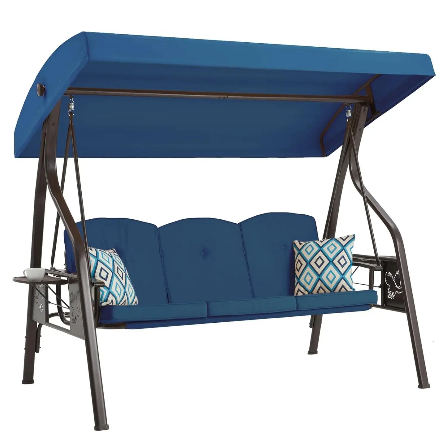 Three Seat Outdoor Patio Swing Bed Chair With Stand