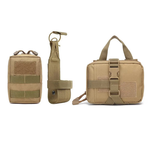 Dog Tactical Bags Set Molle Pouches Belt Attaching On Harness