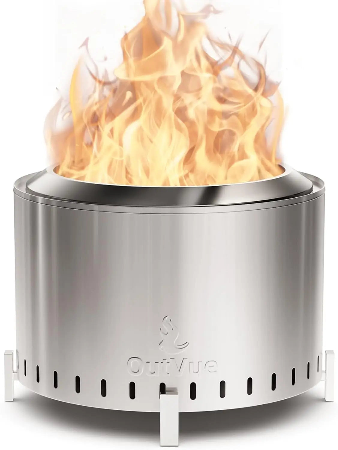 Stainless Steel Smokeless Fire Pit For Outdoor Camping Bonfire