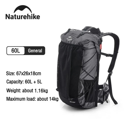 Naturehike All Seasons Waterproof Mountain Backpack With Rain Cover