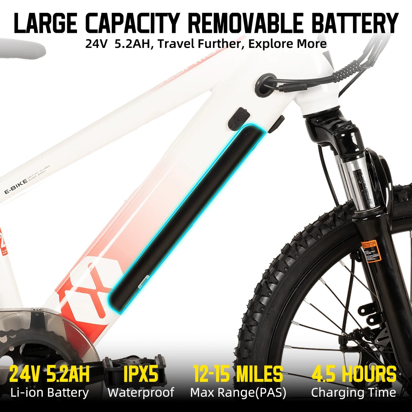 JOYSTAR Kids Electric Bike 250W Safe Mini Mountain Bicycle