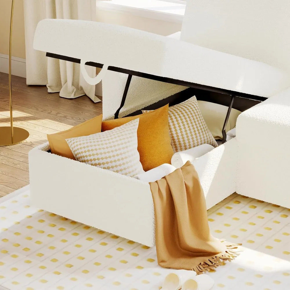 Sofa Bed With Storage Chaise L Shaped Sleeper