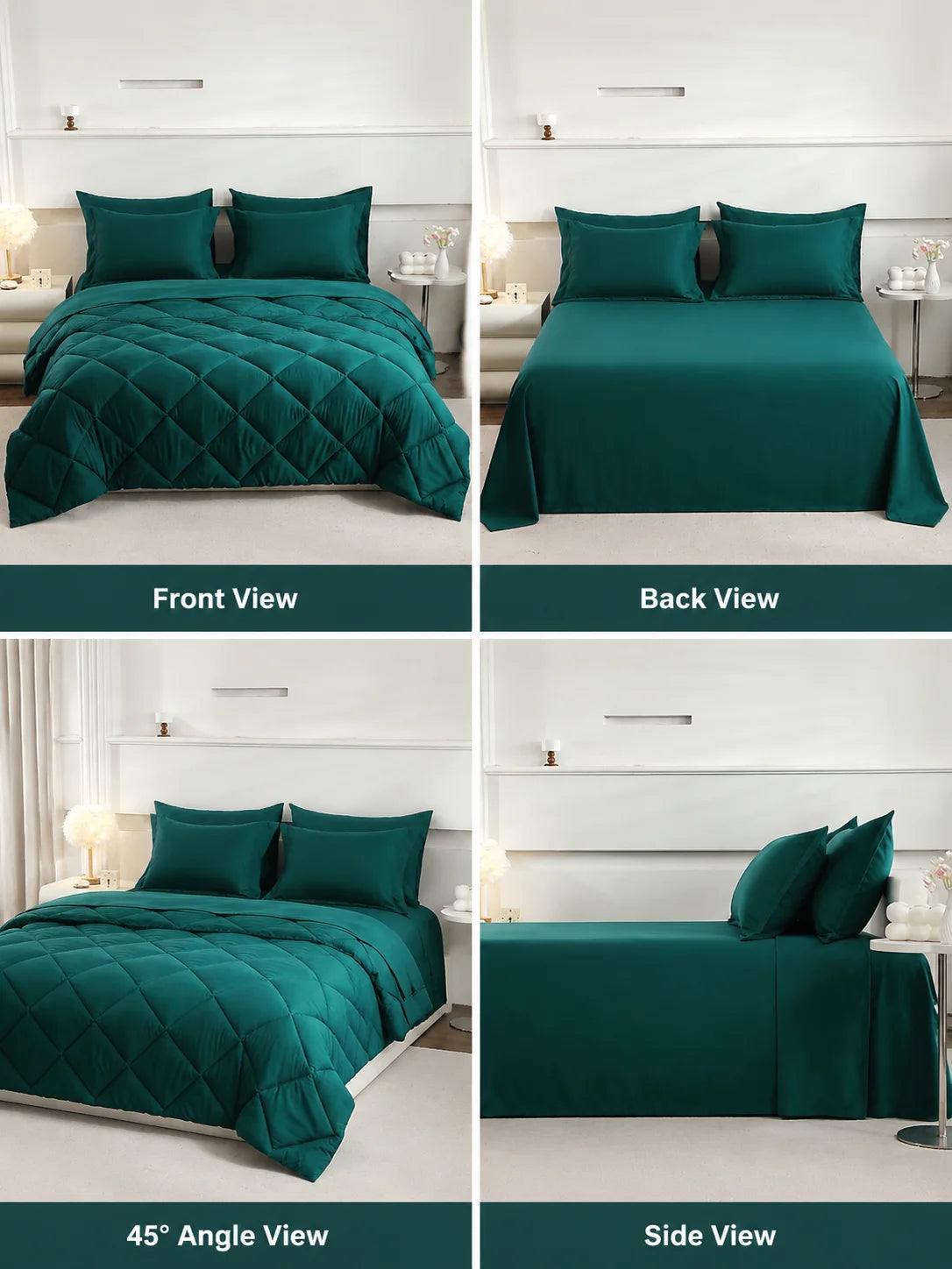 easYum 7 Piece Bedding Set Twin Full Queen King With Sheets Pillowcases