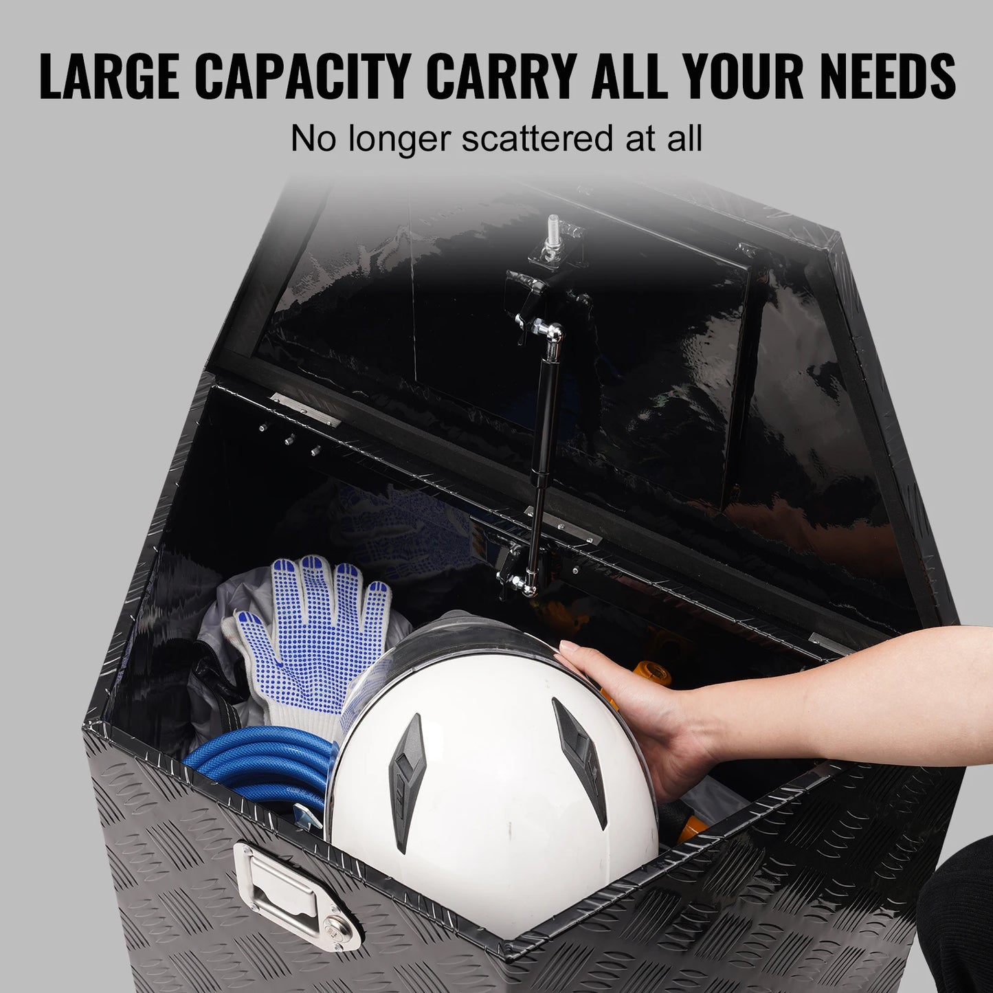 SucceBuy Aluminum Trailer Tongue Box Heavy Duty Tool Chest