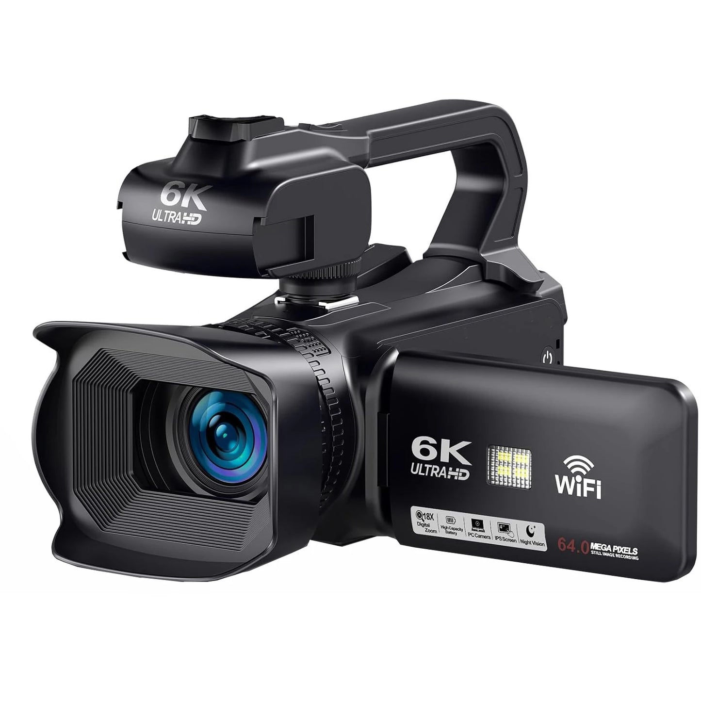 BINGQIANQIAN RX200-6K Camcorder With Night Vision Pro