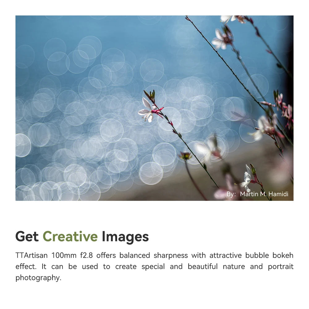 TTArtisan 100mm F2.8 Bubble Bokeh Full Frame Lens M42 Mount