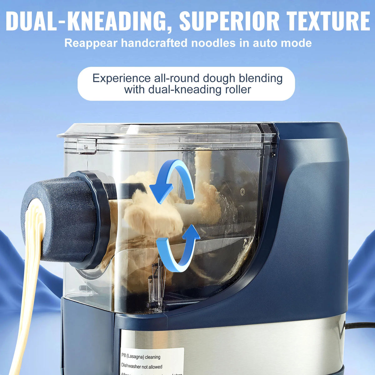SucceBuy Automatic Electric Pasta Maker With Intelligent Kneading Modes