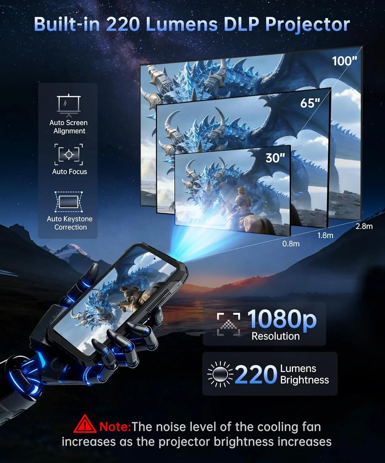 Unihertz 8849 Tank X Rugged 5G Smartphone with 1080P Projector