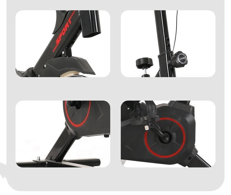 Silent Indoor Spin Bike With Adjustable Resistance And Comfort Seat