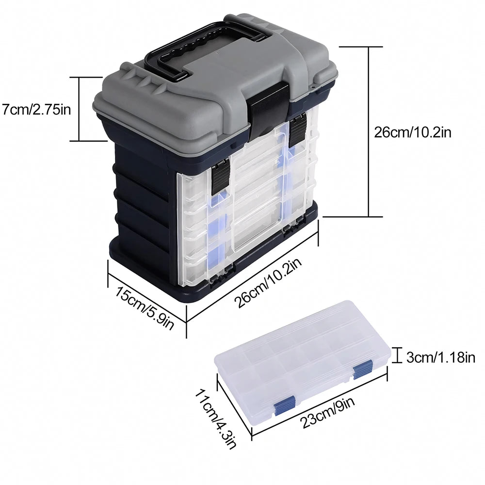 Zoe Fishing Tackle Box Kit With Pliers And Lure Storage