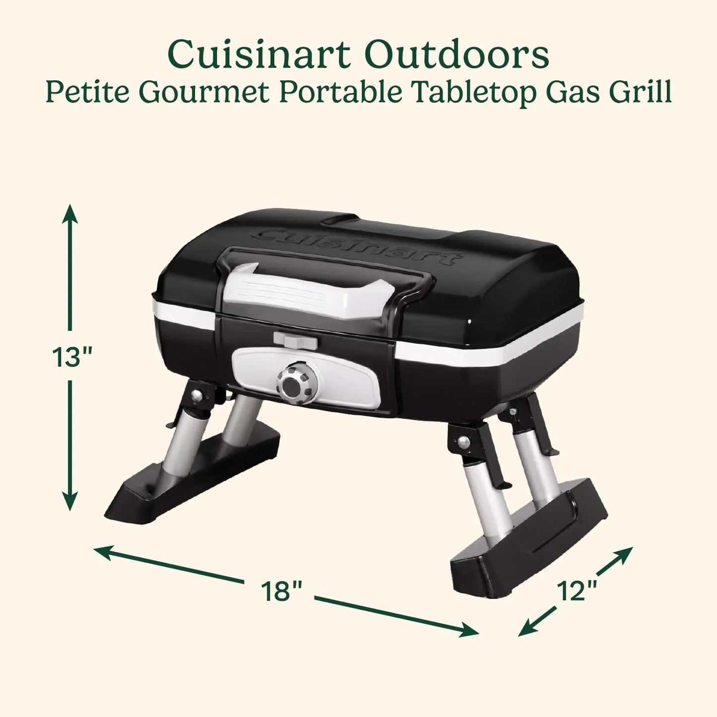 Gas Portable Tabletop Grill 5500 BTU Folding Burner For Camping