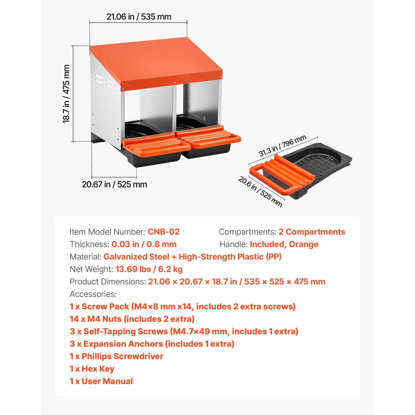 SucceBuy Chicken Nesting Boxes With Roll Out Lids Easy Assemble