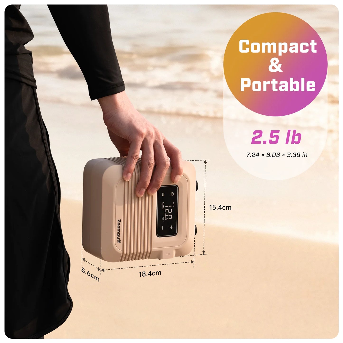 Zoompuff Electric Sup Air Pump Featuring Rechargeable Battery