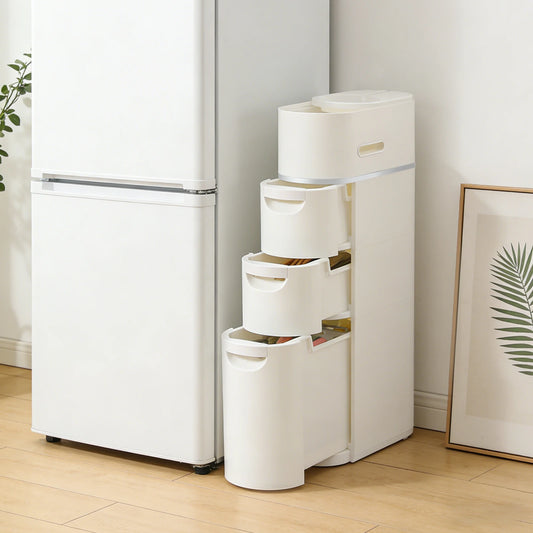 Bymaocar Three Tier Bathroom Cabinet Freestanding Narrow Storage