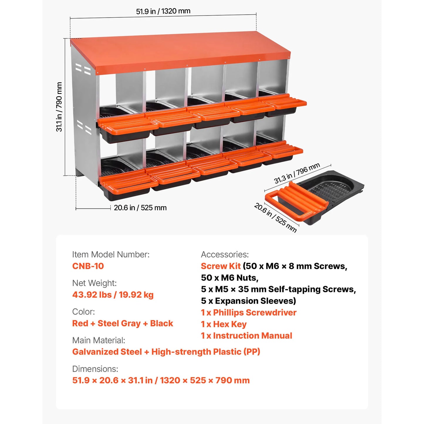 SucceBuy Chicken Nesting Boxes With Roll Out Lids Easy Assemble
