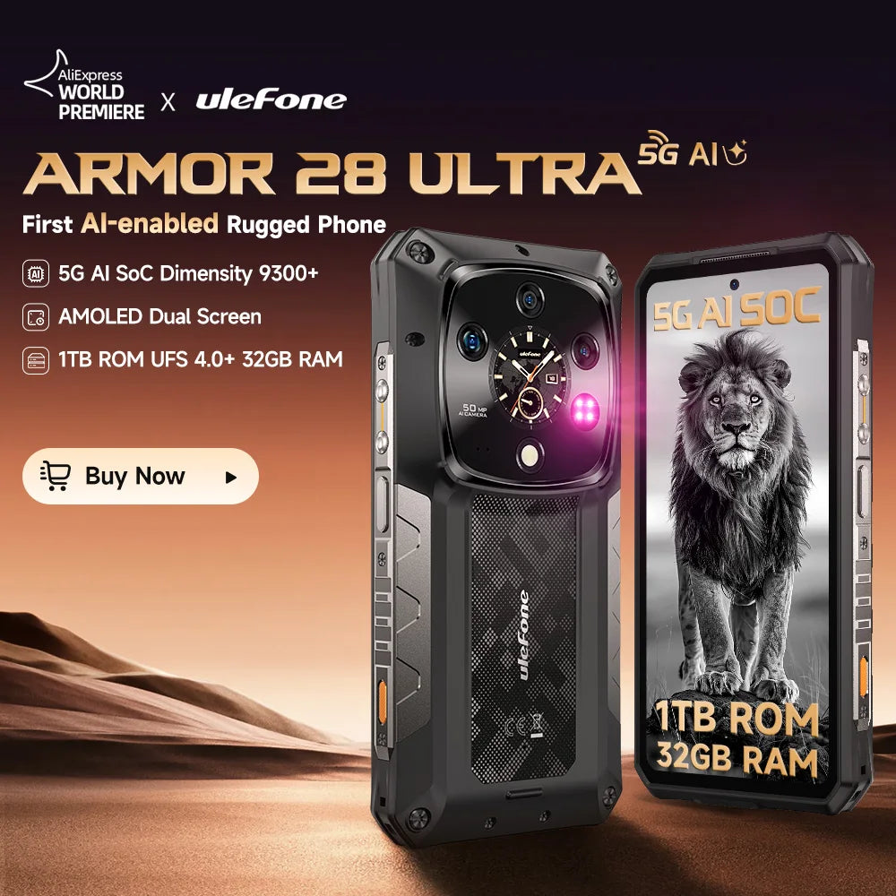 ULEFONE Armor 28 Ultra 5G Ruggedized 1TB ROM 32GB RAM