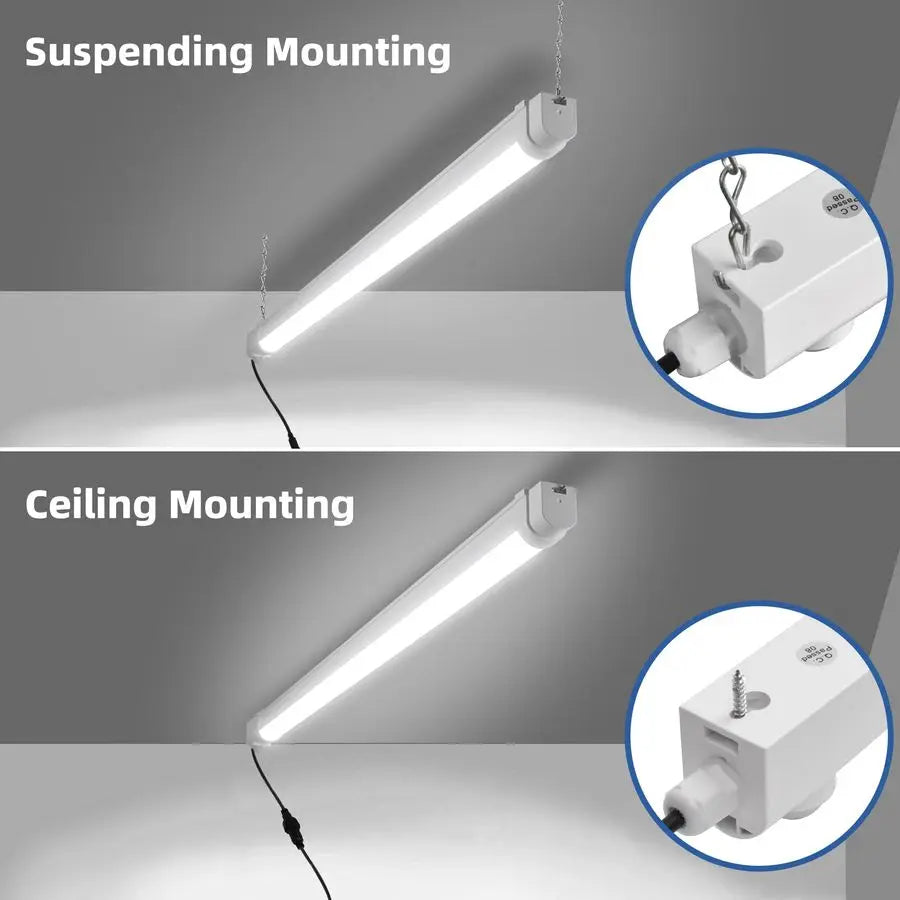 Solar Powered Shop Light With Motion Sensor IP65 Waterproof Outdoor