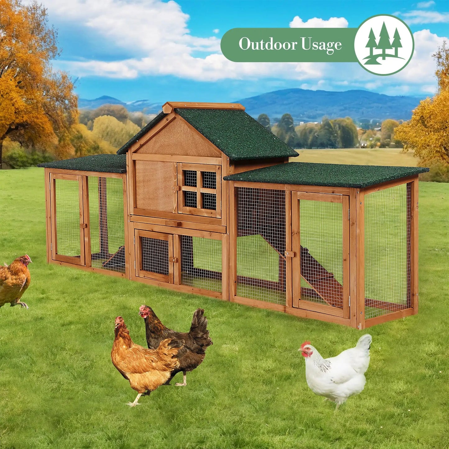 DishyKooker 2 Story Bunny Hutch Outdoor Rabbit Cage With Runs