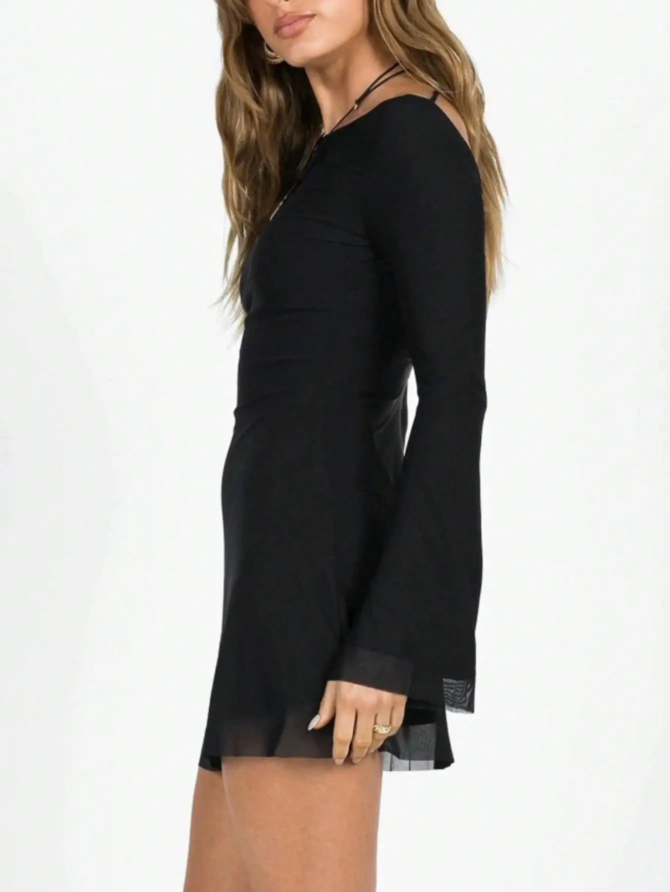 Women Long Sleeve Bodycon Mini Dress Suitable For Club Parties