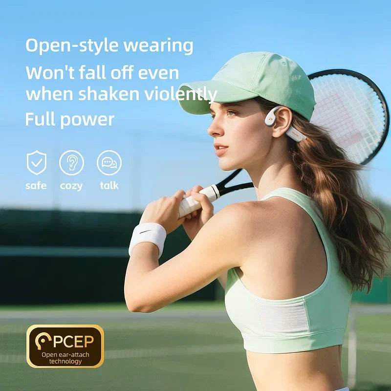 POLVCDG X9 Bone Conduction Earphones IPX8 Waterproof Open Design