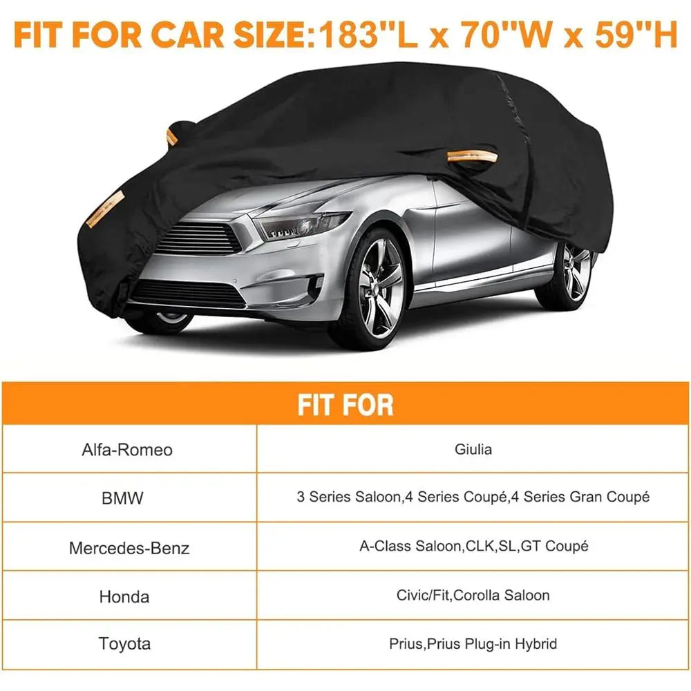 Polyester Heavy Duty Waterproof Car Cover With Anti Uv Protection