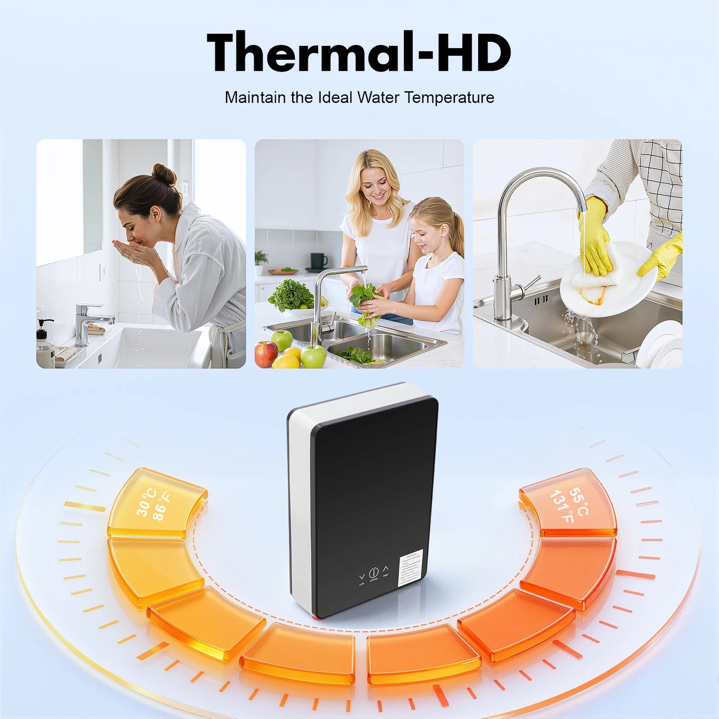 6500W Tankless Electric Water Heater 220V Wall Mounted
