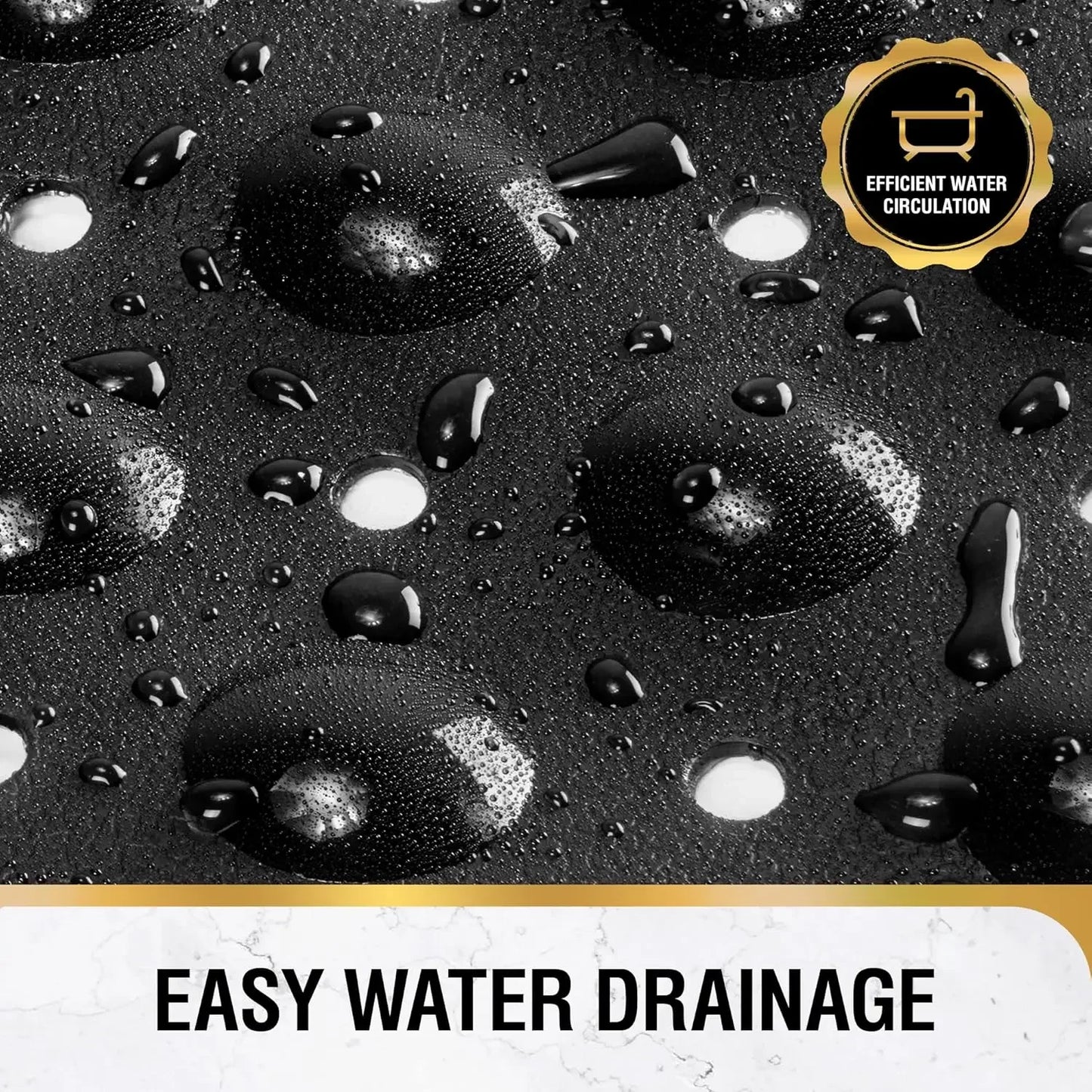 Extra Long Non Slip Bathtub Mat PVC With Suction Cups Drain Holes