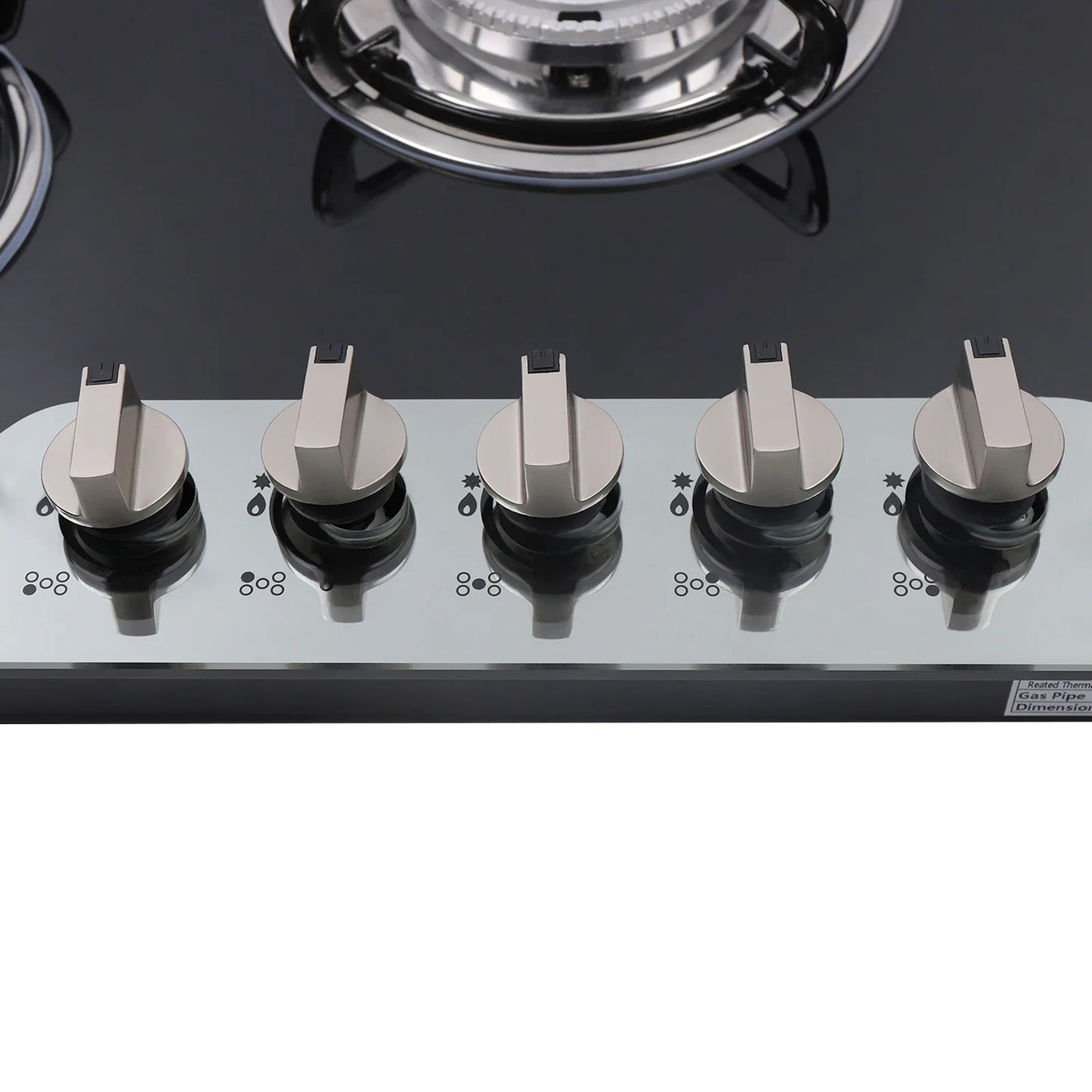 5-Burner Built-In Gas Stove Cast Iron Hob Cooktop