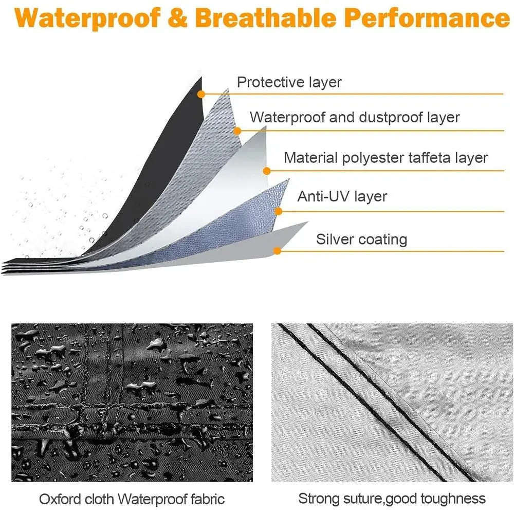 Polyester Heavy Duty Waterproof Car Cover With Anti Uv Protection