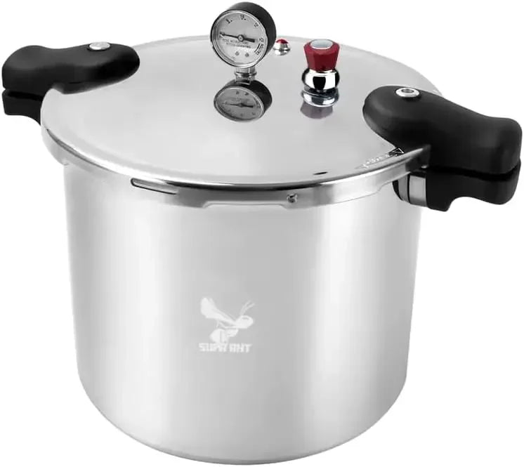 Pressure Canner and Water Bath Canning Starter Kit with Gauge and Accessories