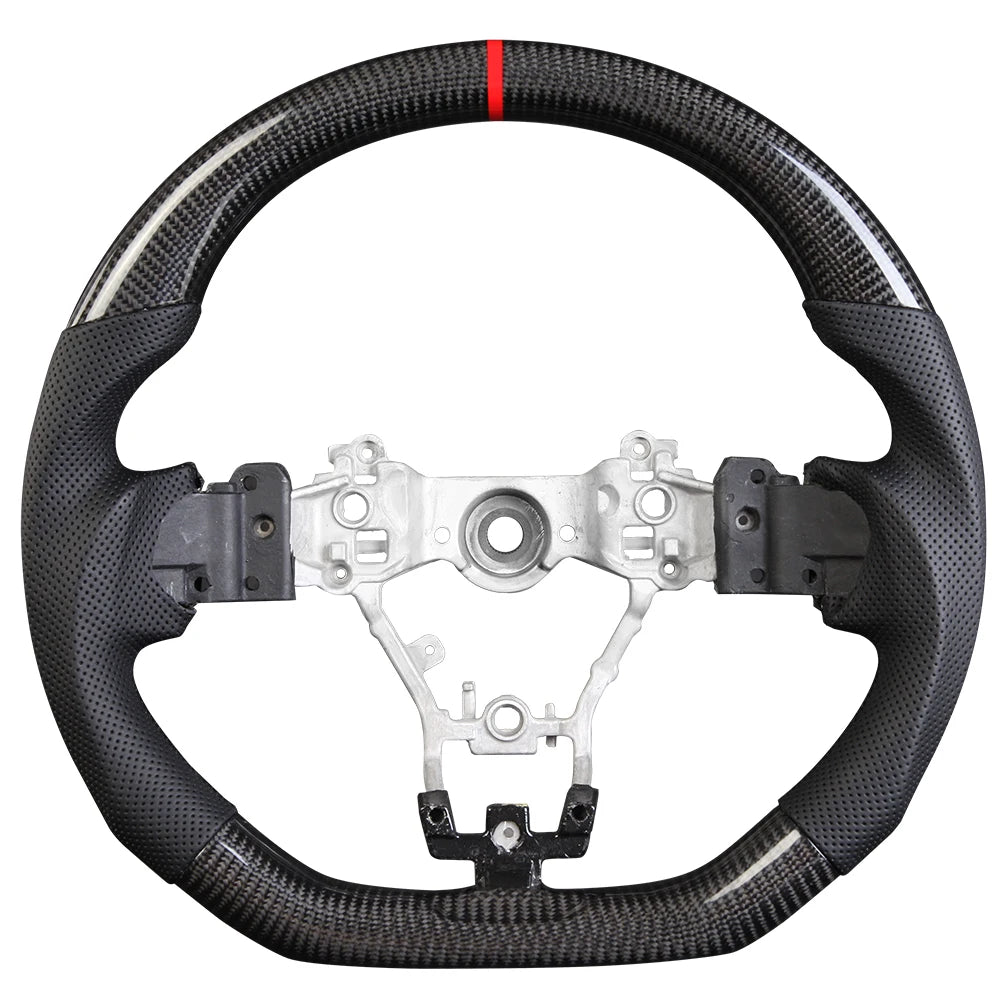 Jianggai Real Carbon Fiber DShaped Steering Wheel Subaru WRX STI