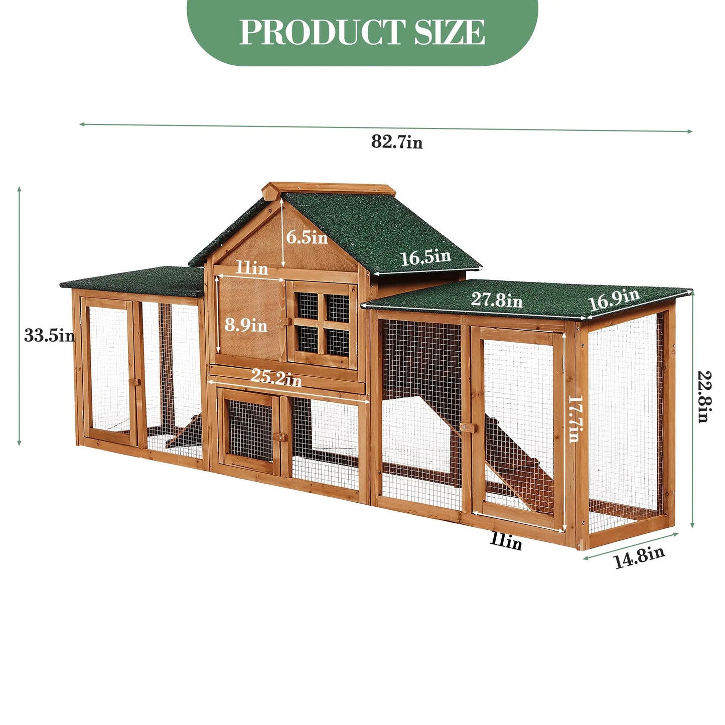 DishyKooker 2 Story Bunny Hutch Outdoor Rabbit Cage With Runs