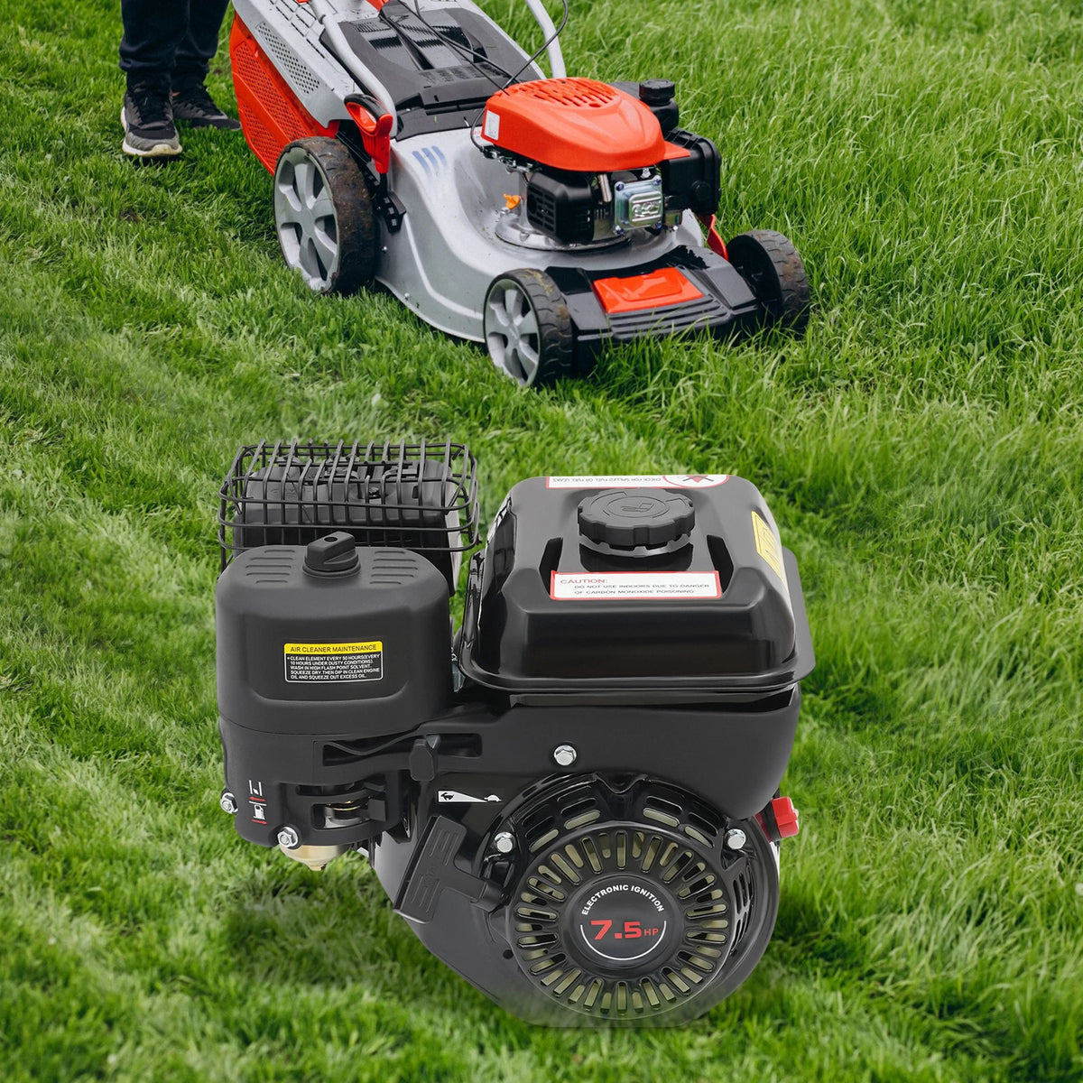 Bymaocar 7.5HP 4-Stroke Horizontal Shaft Engine For Generators
