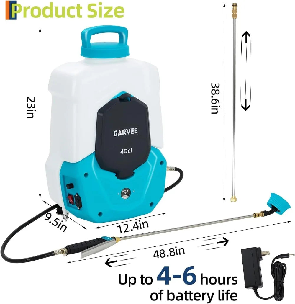 Battery Powered Backpack Sprayer 12V 8Ah for Lawns and Gardens