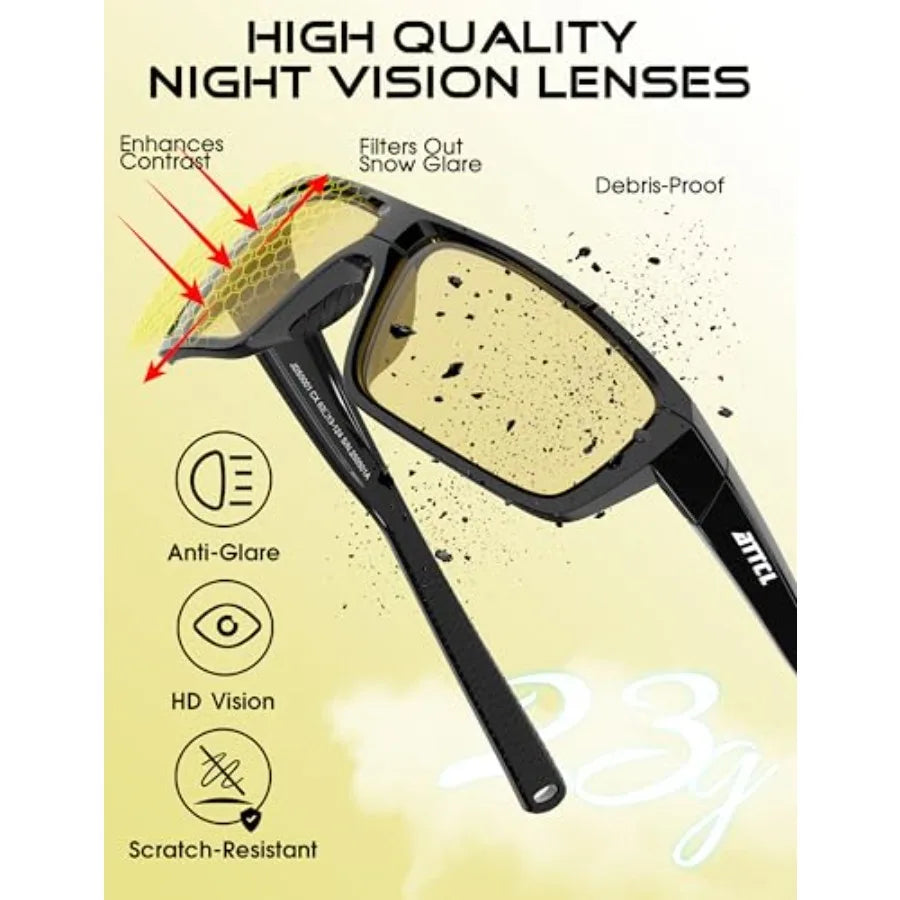 Polarized Sunglasses For Men TR90 Sports Wrap UV Protection Fishing