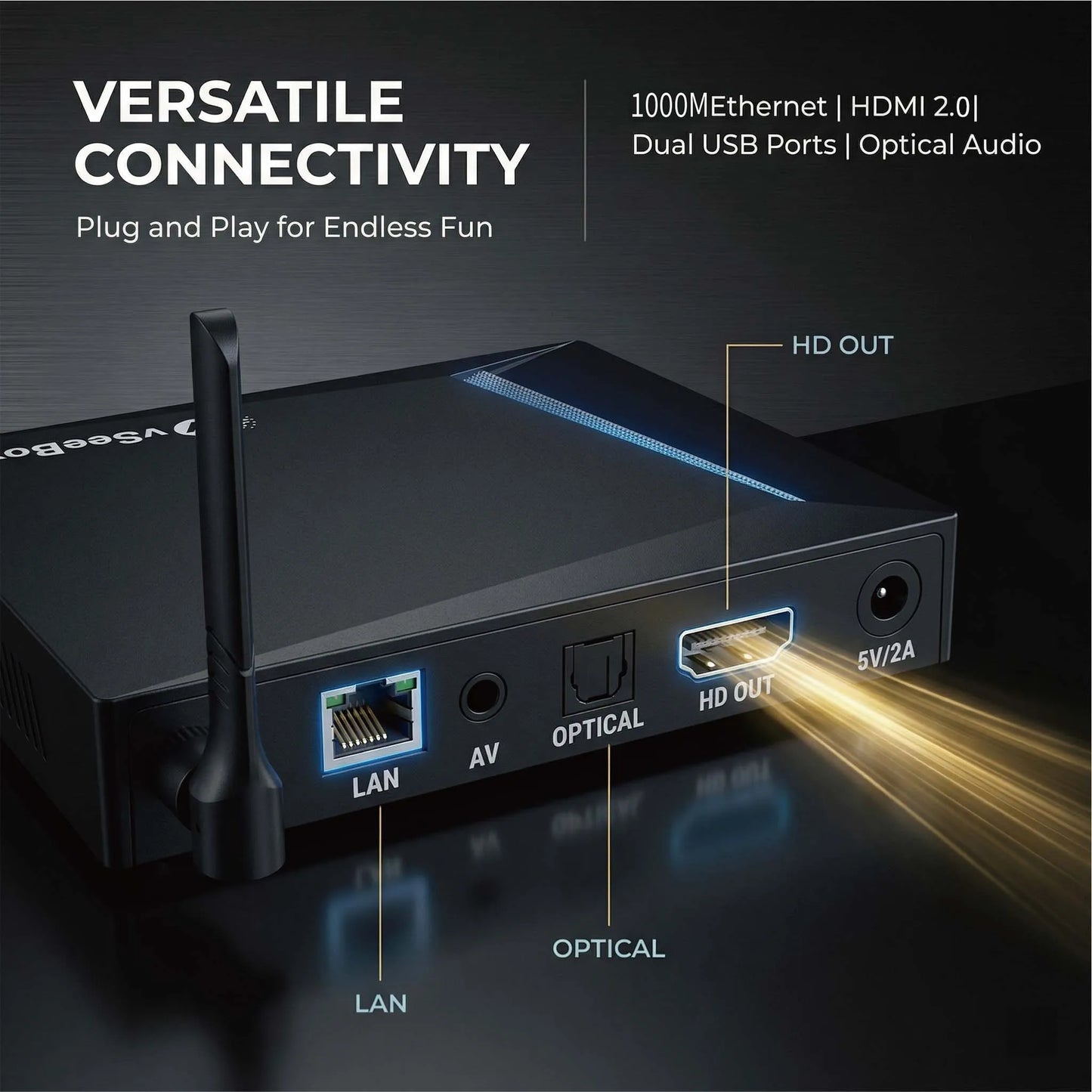 VSeeBox V6 Pro Android TV Box 4GB RAM 32GB Storage