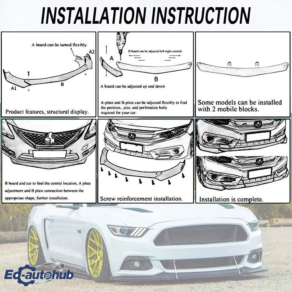 Trax Front Splitter Lip Body Kit For Chevy Trax ABS