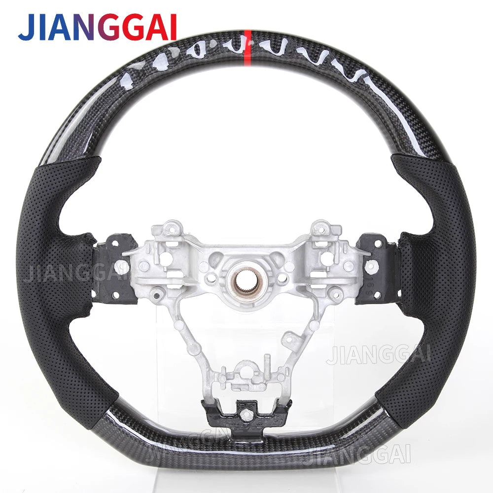 Jianggai Real Carbon Fiber DShaped Steering Wheel Subaru WRX STI
