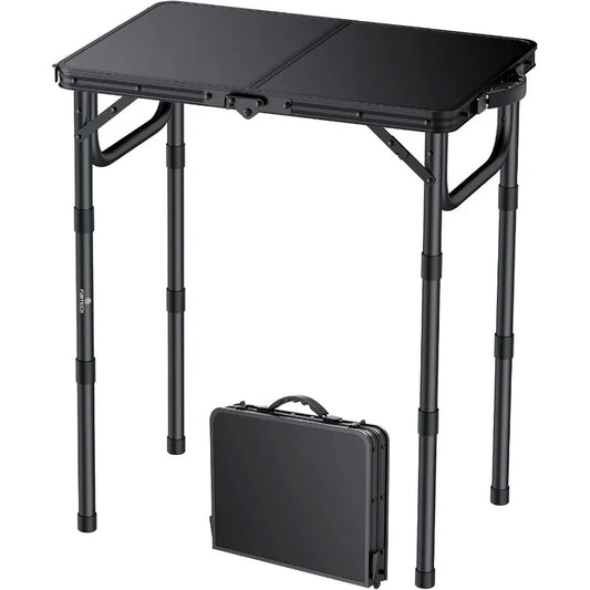 Lightweight Aluminum Folding Camping Table With Adjustable Heights