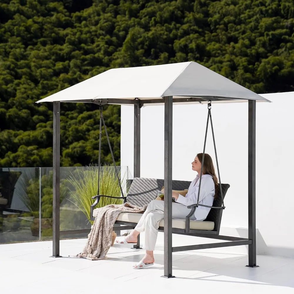 RBXC Grand Patio Swing Chair With Canopy