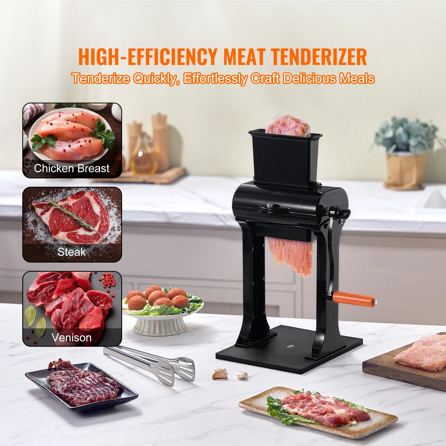 Succebuy Manual Meat Tenderizer Heavy Duty Stainless Steel Machine