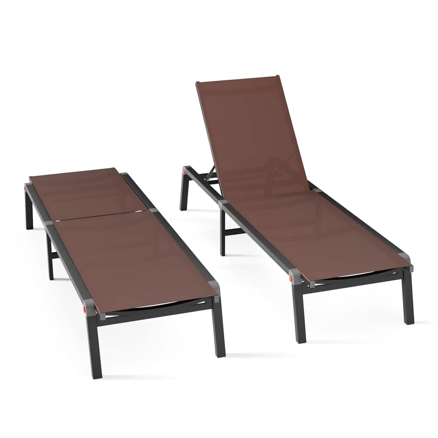 Guangbai Adjustable Aluminum Chaise Lounge Chair Outdoor Deck