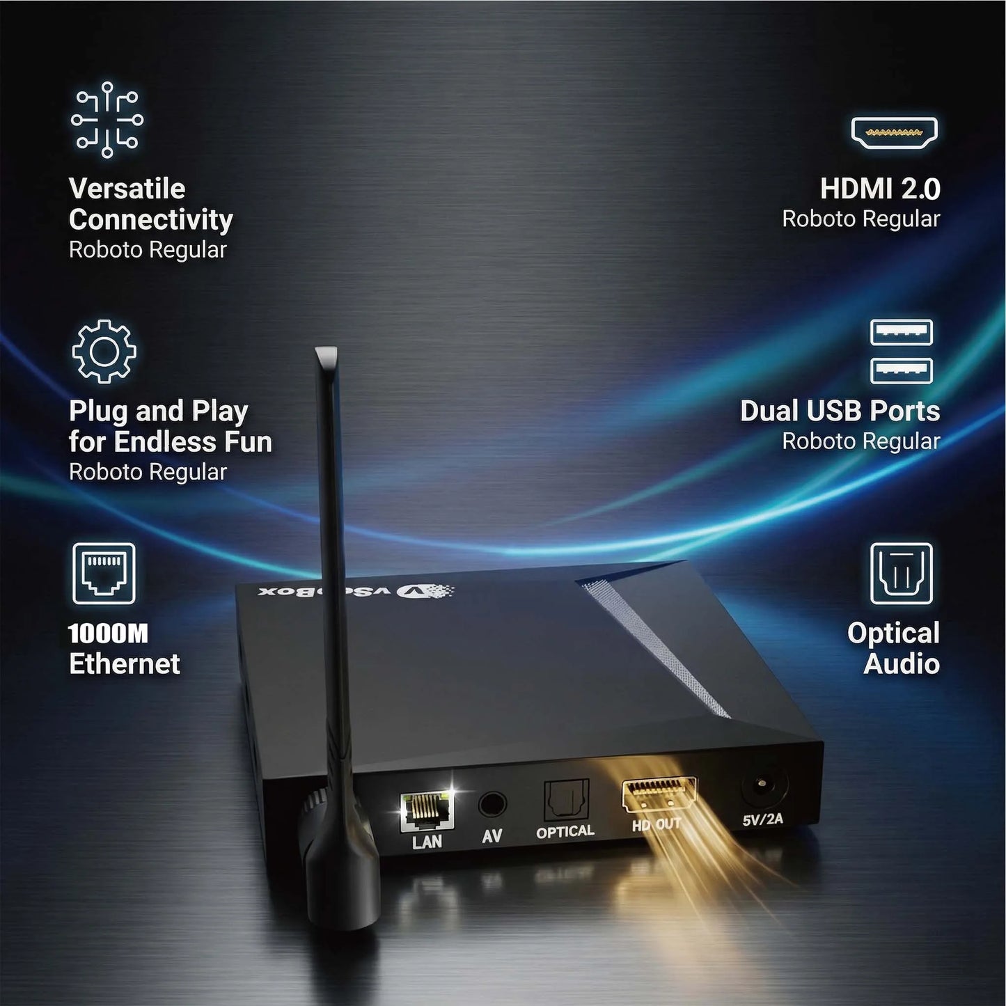 VSeeBox V6 Pro Android TV Box 4GB RAM 32GB Storage