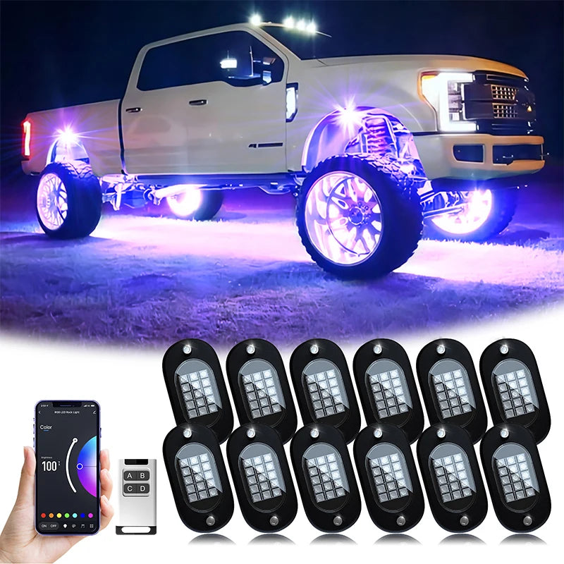 Yilaie 12V LED Underbody Chassis Lights With App Control