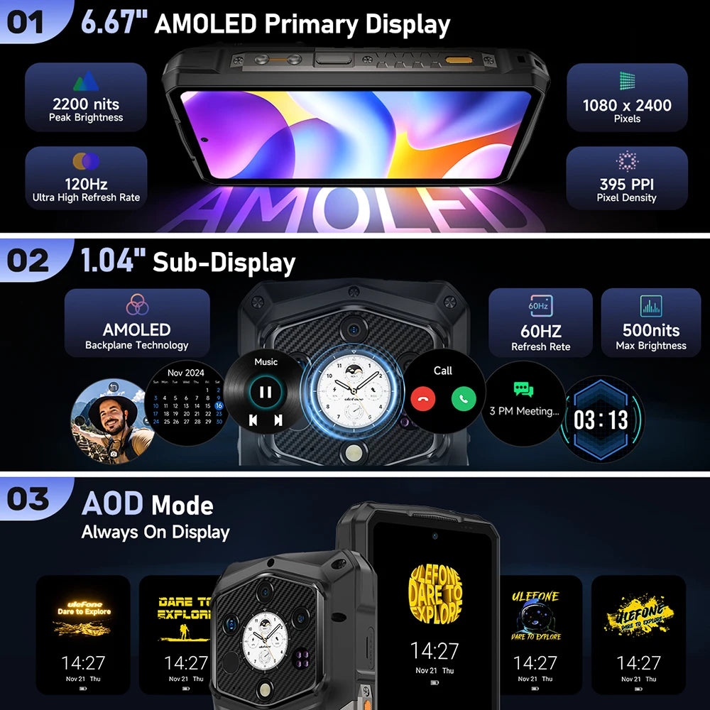Ulefone Armor 29 Pro Thermal Rugged Smartphone Android 15 5G