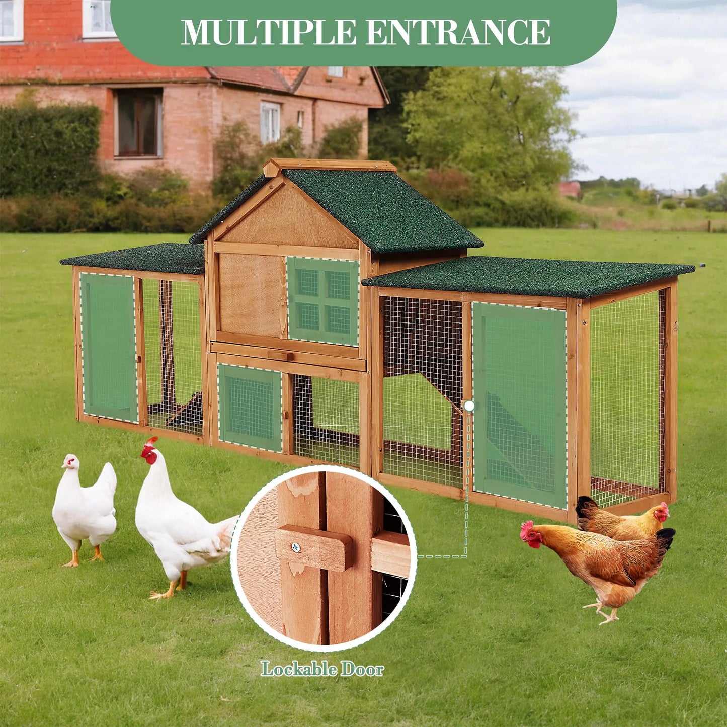 DishyKooker 2 Story Bunny Hutch Outdoor Rabbit Cage With Runs