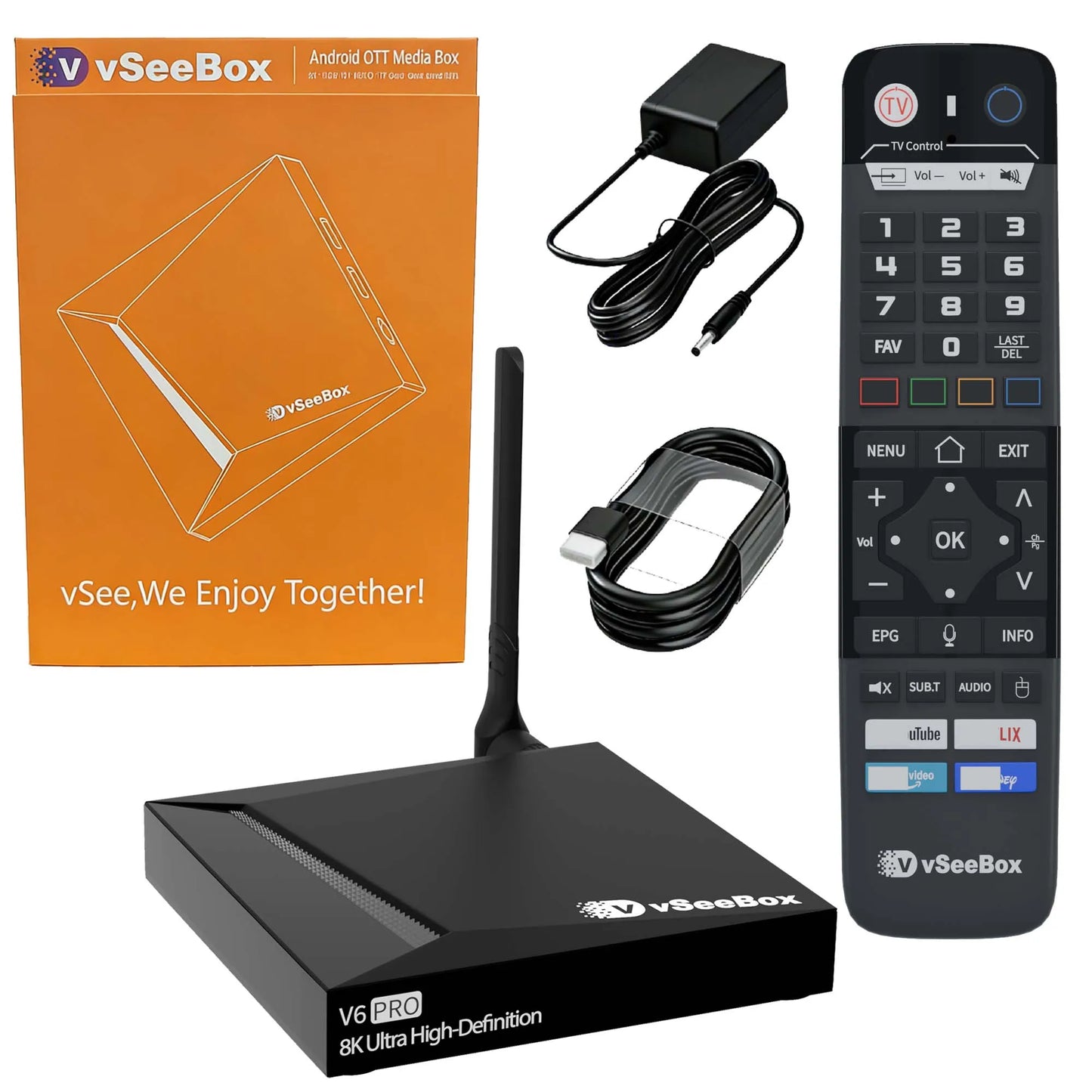 VSeeBox V6 Pro Android TV Box 4GB RAM 32GB Storage