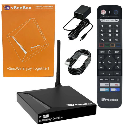 VSeeBox V6 Pro Android TV Box 4GB RAM 32GB Storage
