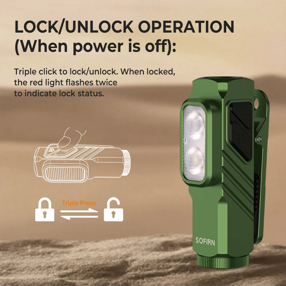 Sofirn Mini ST10 EDC Flashlight 1000 Lumens Rechargeable